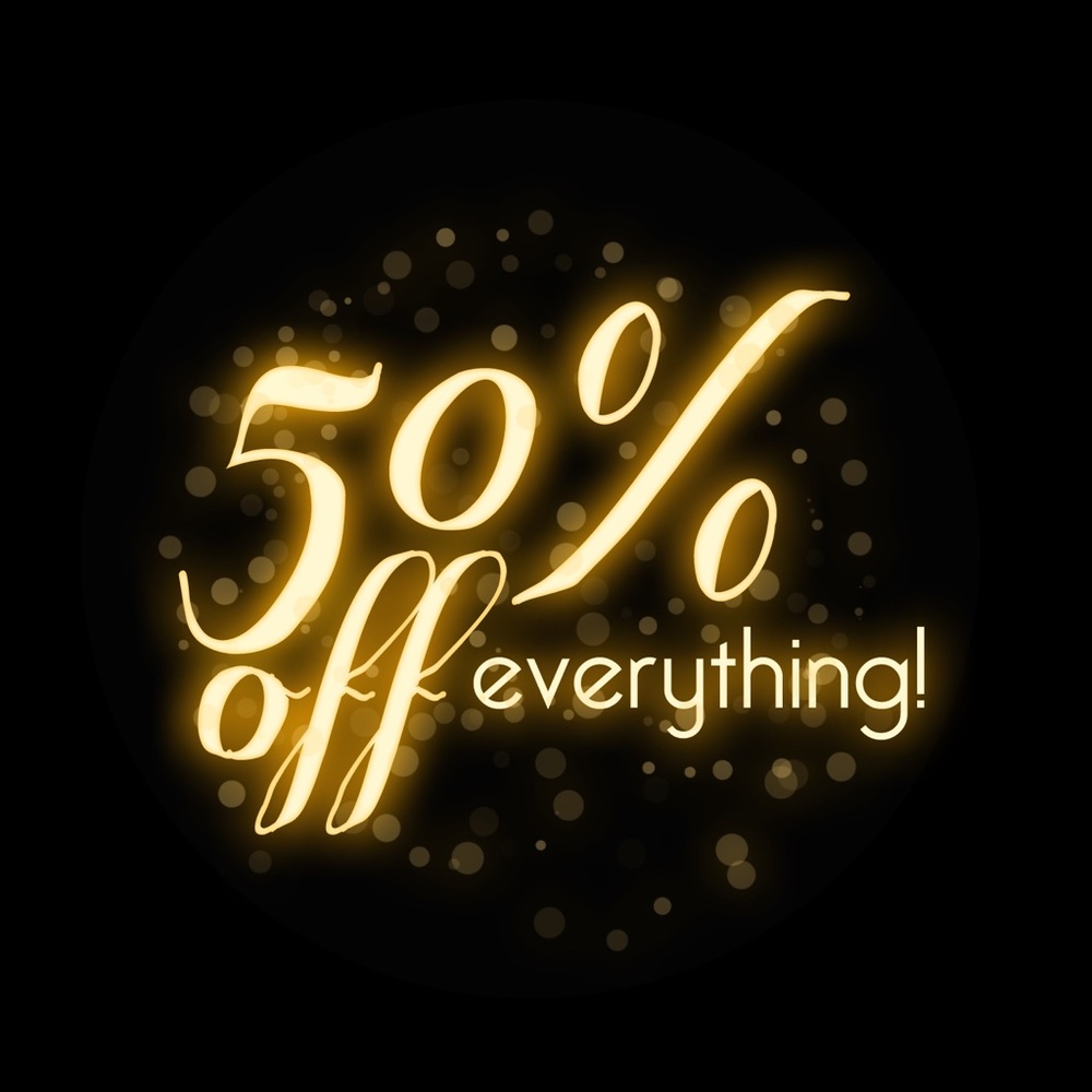 Take 50% off everything 🚨🚨